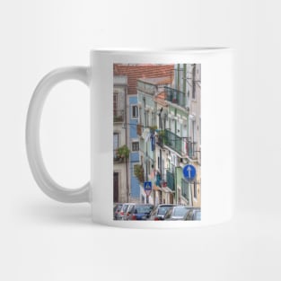 Houses in Bairro Mouraria, Lisbon, Portugal Mug